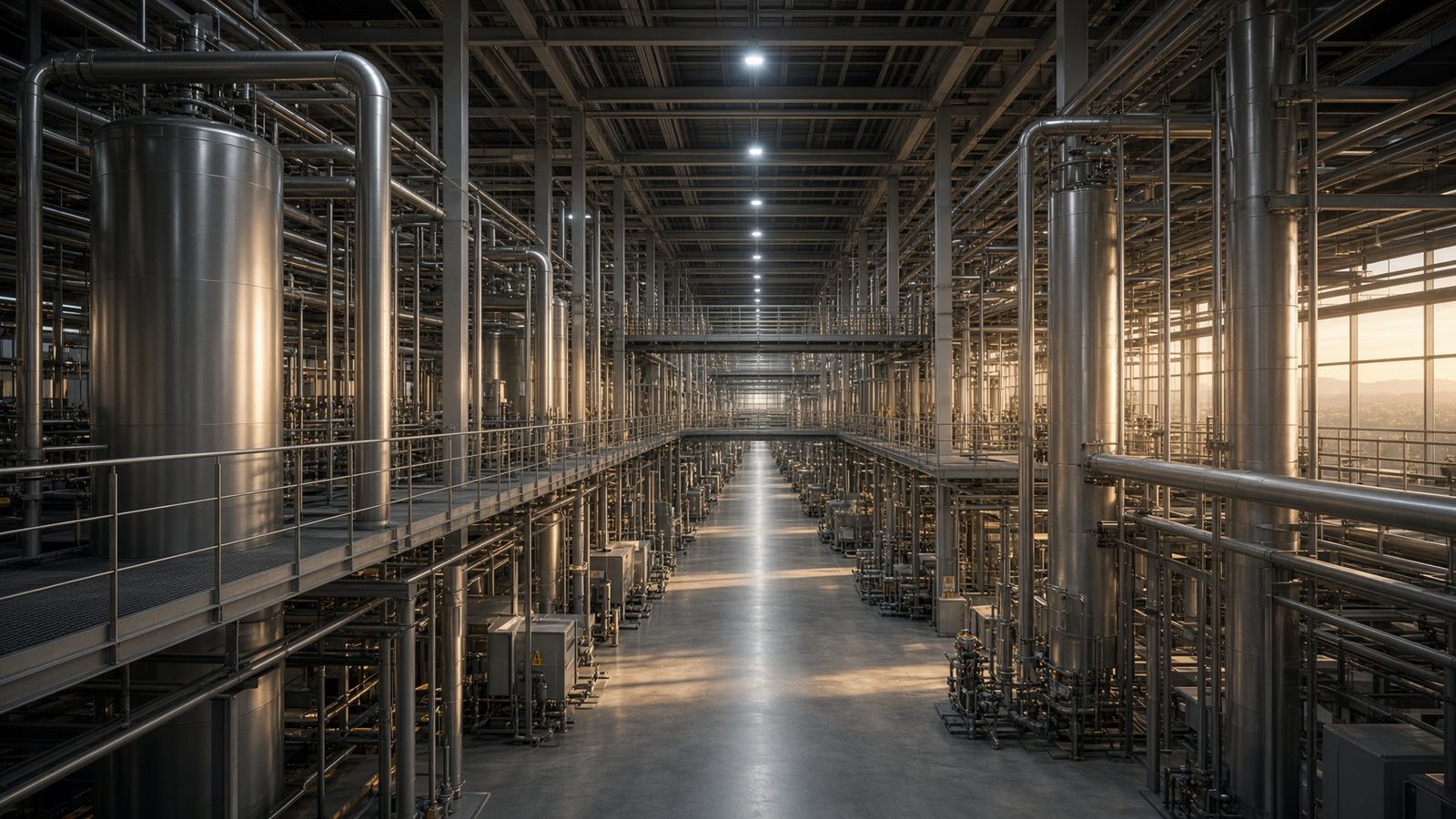 Interior de una planta industrial